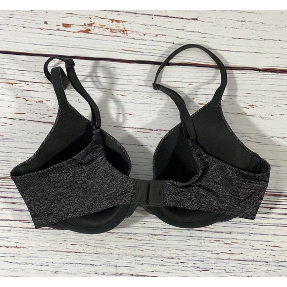 Victorias Secret Uplift Semi Demi Bra 32 C Black Underwire Padded Adjustable - Picture 4 of 11
